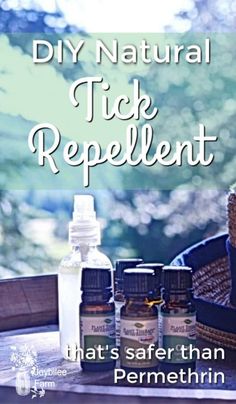 the words diy natural tick repellent that's safer than permetin