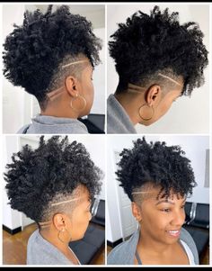 Undercut Natural Hair, Shaved Hair Designs, Short Box Braids Hairstyles, Natural Hair Cuts, Tapered Hair