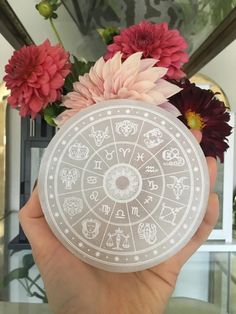 Selenite Cleansing, Whimsigoth Decor, Crystal Room Decor, Selenite Charging Plate, Goddess Provisions, Crystal Charging, Zodiac Wheel, Crystal Room, Cleansing Stones