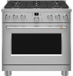 Café™ 36" Smart All-Gas Commercial-Style Range with 6 Burners (Natural Gas)|^|CGY366P2TS1 Professional Oven, Convection Range, Smart Oven, Single Burner, Dual Fuel Ranges, Single Oven, Outdoor Refrigerator, Gas Burners