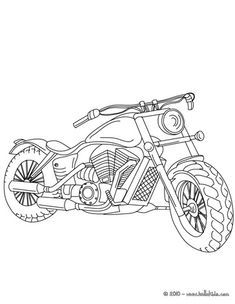 a drawing of a motorcycle on a white background