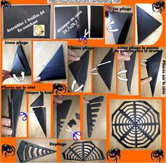 instructions to make a paper spider web