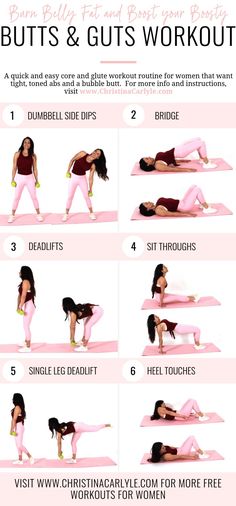 a woman doing the butts and guts workout