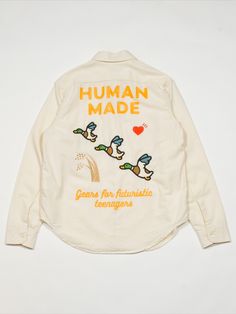 Human Made was founded by Japanese streetwear icon Nigo, the man behind A Bathing Ape. The brand bases its pieces on 50's and 60’s Americana workwear through the process of deconstruction and analysis of the pieces in Nigo’s personal archive of vintage clothing. Chambray, Varsity Jacket