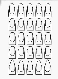 How To Draw Nails, Nails Art Paso A Paso, Nail Stencils Templates, Printable Nail Art Practice Sheet, Buku Diy, Beginner Nail Designs, Sticker Nails