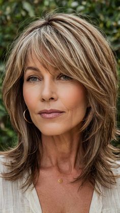 Medium-Length Shag Haircuts Shaggy Bob For Fine Hair Over 50, Shaggy Bob For Fine Hair, Polished Women, Feathered Haircut, Bob For Fine Hair, Sassy Hairstyles, Haircut Medium