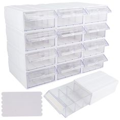 plastic storage drawers with dividers and trays for crafting, sewing or other crafts