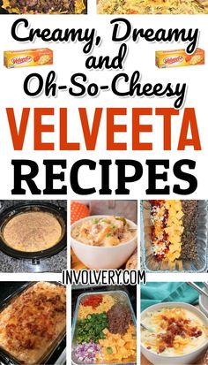 cheesy or so - cheesy velveeta recipe collage