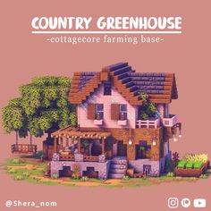 the country greenhouse cottage farming base is shown in this video game screener's screenshot