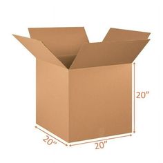 a cardboard box is shown with measurements for the size and width, as well as how to measure it