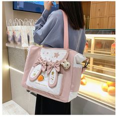 Cute Moon Stars Rabbit Ears Bag Girly Cartoon Canvas · Shop Zola · Online Store Powered by Storenvy Highschool Backpack, Kawaii Stars, Cute Messenger Bag, Cute Messenger Bags, Cartoon Canvas, Anime Bag, Bunny Bags, Anime Wigs, Simple Backpack