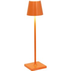 The Poldina Pro Micro from Zafferano in light orange. Colorful Table Lamp, Battery Operated Table Lamps, Rechargeable Table Lamp, Cordless Table Lamps, Mini Table Lamps, Cordless Lamps, Rechargeable Lamp, Portable Table, Mini Table