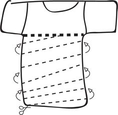 a drawing of a t - shirt with holes on it