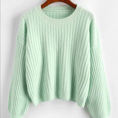 Never Worn Super Cute! Bundle And Save! Mint Green Sweater, Preppy Tops, Cute Preppy Outfits, Daily Style, Really Cute Outfits, Cute Sweaters, Country Outfits, Green Sweater, Preppy Outfits