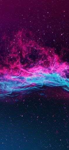 an abstract background with blue, pink and purple swirls on the bottom right corner