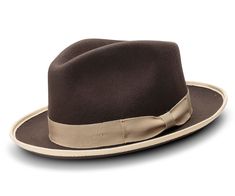 Brown 2 ½ Wide Brim Wool Felt Hat Brown Felt Hat, Flat Caps