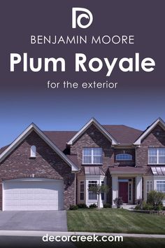 Plum Royale 2070-20   for the Exterior by Benjamin Moore Architectural Features, Front Doors, Shutters, Light Colors