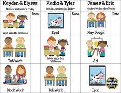 an image of children's worksheets with words and pictures on them to describe the