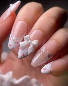 Fake Nails Designs, Cute Simple Nails, Girly Acrylic Nails, Blush Nails, Pretty Gel Nails, Really Cute Nails, Design Nails, Soft Nails, Kawaii Nails