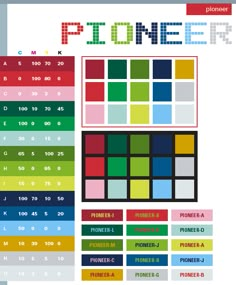 the earth tone chart is shown with different colors