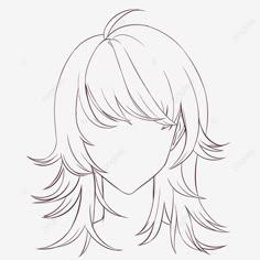 Hair Styles Ideas Drawing, Girl Hairstyles Drawing Reference, Hair Reference Drawing Girl, Anime Reference Hair, Cute Hair Drawing Ideas, Hair Drawing Ideas Girl, Wolf Cut Hair Drawing Reference, Body Base Drawing With Hair, Anime Base Hair