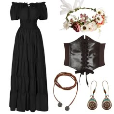 PRICES MAY VARY. 5 PIECES SET Include dress, flower crown, necklace, earrings, and corset, offering a complete and versatile ensemble for any occasion. SUITS MULTIPLE THEMES Perfect for Renaissance dress, Medieval costume, Victorian costume, and vintage fairy dress, this costume can be dressed up or down to suit your desired look. ACCOMMODATES VARIOUS FIGURES With a thoughtful design that flatters most body types, this Renaissance outfits ensures every woman can feel confident and beautiful. VER Renfest Outfit, Skirt Hike, Victorian Fairy, Ren Faire Outfits, Dress Medieval, Fair Outfit, Ren Faire Costume, Respect Life, Fair Outfits