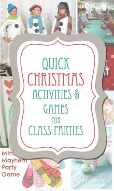 christmas activities and games for class families