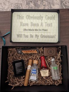 Wedding groomsmen bridal party Sports Groomsmen Proposal, Groomsmen Proposal Western, Unique Groomsmen Proposal, Groomsmen Box Ideas, Bridesmaid Proposal Western, Western Groomsmen, Groomsmen Boxes, Groomsman Proposal Box, Wedding April