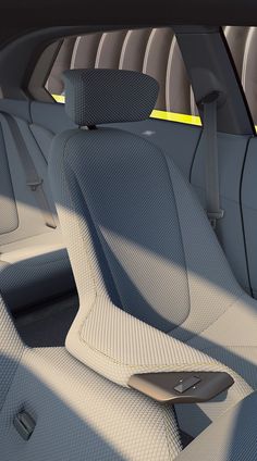 the interior of a car with no passenger seats