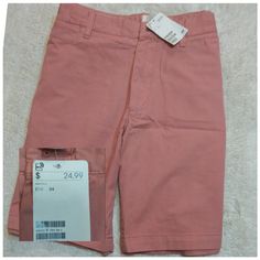 Salmon Color/ New With Tags/ H&m Cotton Shorts For Summer, H&m Pink Summer Bottoms, H&m Pink Bottoms For Summer, Pink H&m Bottoms For Summer, H&m Relaxed Fit Cotton Shorts, H&m Fitted Cotton Shorts, Fitted Cotton Shorts By H&m, Army Green Jeans, H&m Men