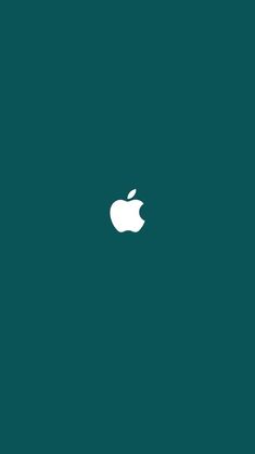 an apple logo on a green background