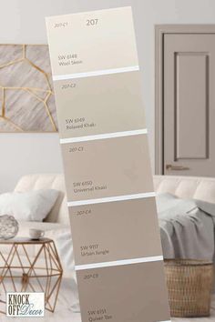 the interior paint colors are neutral and light gray, with white furniture in the background