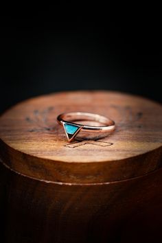 TRIANGLE & TURQUOISE STACKING BAND WITH GOLD FILLED SECTION (fully cus – Staghead Designs Custom Cast, Staghead Designs, Turquoise And Gold, Stacking Bands, Ceramic Rings, Detailed Ring, Handcrafted Rings, Wood Rings, Unique Materials