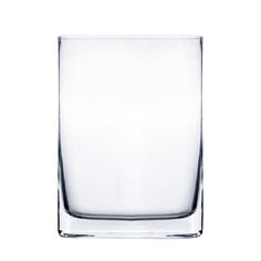 an empty glass on a white background