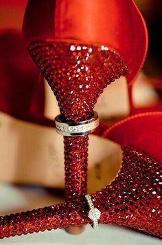 RAVISHING RED❤ Crystal Shoes, Red High, Red Wedding, Red Shoes, Red Hot, Red Fashion