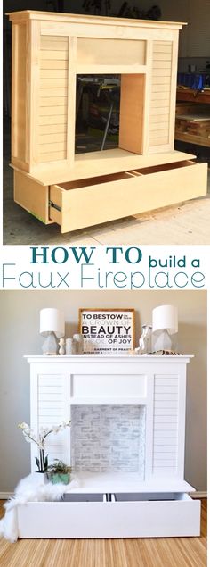 how to build a faux fireplace