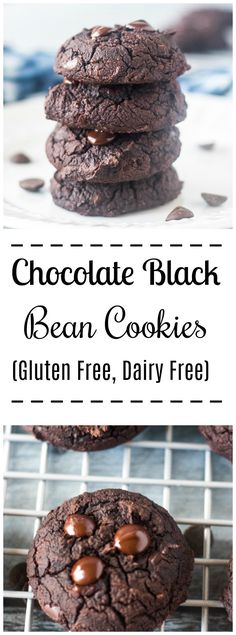 chocolate black bean cookies gluten free, dairy free