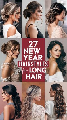 Long Hair Holiday Hairstyles, Cute Bun Styles, Hair Ideas For Women, Side Shaved, Cute Bun, Long Sleek Hair, New Year Hairstyle, Hairstyle Long, Sleek Hair