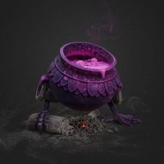 Cauldron Art, Cauldron Witch, Wild Sea, Witch Cauldron, Magic Items, Point Perspective, Game Concept Art, Character Inspo, Game Concept