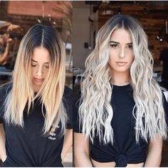 Mind Blowing Hair Transformation Before & After Photos - Gallery Rebonded Hair, Blonde Hair With Roots, Blonde Hair Transformations, Blond Balayage, Color Balayage, Dark Roots Blonde Hair, Ash Blonde Hair, Dark Blonde Hair, Blonde Hair Inspiration