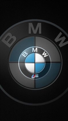 the bmw logo on a black background