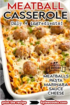 meatball casserole with cheese and broccoli on top