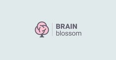 the logo for brain blossom, an online store that sells brain - shaped items and accessories