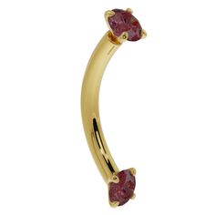 Likely due to their stunning red tone, rubies have been known for their passion and power. A gemstone of the wealthy, it radiates royalty and grandeur. Even in a dainty gemstone such as the genuine ruby found in this curved barbell exudes a feeling of fervor. The stunning red tone of the ruby combined with the prong setting makes this piece one that refuses to be ignored while remaining subtle and understated. Genuine natural gemstones 2mmRound Diamond-cut AA quality Ruby 3mm Round Diamond-cut A Gold Plugs, Eyebrow Jewelry, Gold Nose Hoop, Diamond Nose Ring, Eyebrow Ring, Nose Piercing Jewelry, Eyebrow Piercing, Sapphire Studs, Piercing Ring