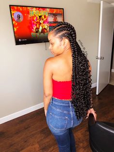 Boho Feed In Braids, Female Braids, Butterfly Braids, Corn Rows, Butterfly Braid, Feed In Braids, Gym Couple, Big Box Braids