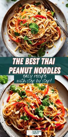 the best thai peanut noodles with easy buttery sauce