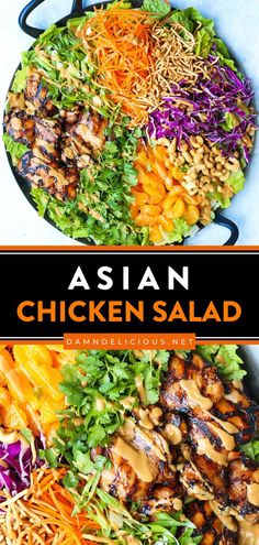 ASIAN CHICKEN SALAD, summer salad, simple dinner recipes Recipes For Dinner Asian, Salads Recipes For Dinner, Dinner Asian, Salad Skewers, Asian Chicken Salad, Asian Chicken Salads, Salads Recipes, Easy Summer Dinners, Peanut Dressing