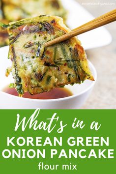 what's in a korean green onion pancake mix? with chopsticks