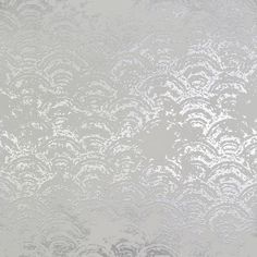 Eclipse Wallpaper in White and Silver by Antonina Vella for York Wallcoverings Silver Wallpaper Ceiling, Bathroom Ceiling Ideas, Frost Wallpaper, Eclipse Wallpaper, Office Accent Wall, White And Silver Wallpaper, Wallpaper Projects, Lace Wallpaper, Wallpaper Texture