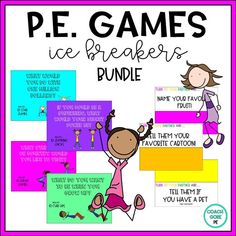 Enjoy all of my PE Ice Breaker Fitness games in one BUNDLE. Your students will love getting to know each other better (as well as you) while they perform exercises to answer questions. Visit my TPT store to purchase! #PEgames #PEteacher #physed #physedteacher #TPTseller Ice Breakers Kids, Pe Bulletin Boards, Fitness Games, Fitness Bottle, Pe Games, Health And Physical Education, Pe Teachers, Ice Breaker Games, Secret Power